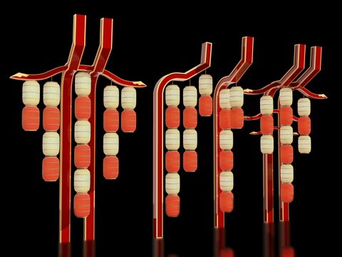  新中式户外灯笼装置 美陈打卡 古风灯笼灯架组合  景区灯笼装3d模型 