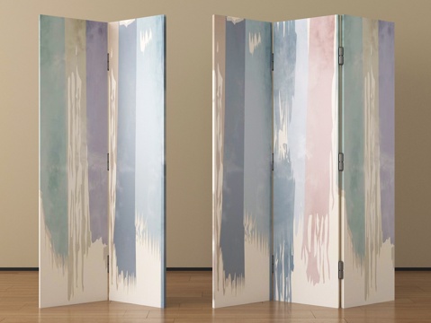  现代屏风隔断 折叠屏风隔断3d模型 