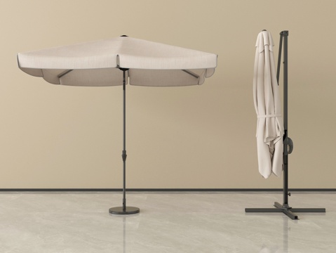  现代户外遮阳伞 太阳伞 折叠伞su模型 