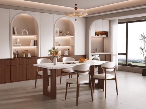  中古风餐厅3d模型 