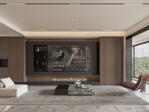  意式轻奢客餐厅3d模型 