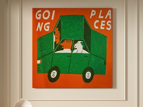  现代，简约，抽象，装饰画3d模型 