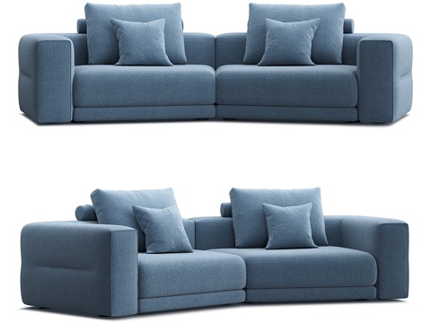  三人沙发3d模型 