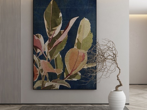  现代侘寂挂画 油画3d模型 