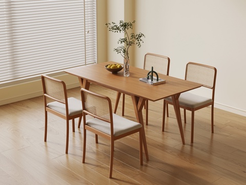  现代餐桌椅3d模型 