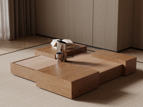  中古风茶几3d模型 