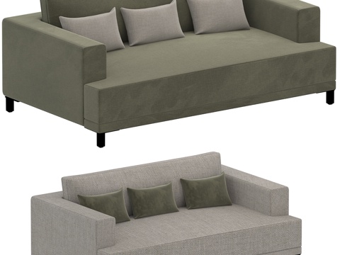  双人沙发3d模型 