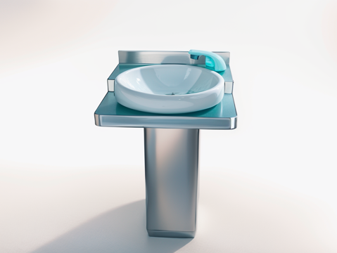 洗手台su模型