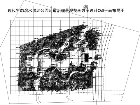 公园景观CAD平面布局图cad施工图