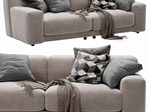  Blanche tutto 2 seater3d模型 