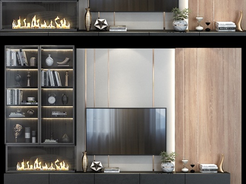  电视柜套装01473d模型 