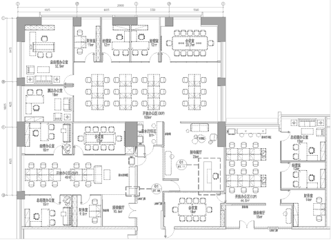 570平办公室 最新全套施工图 效果图合集cad施工图