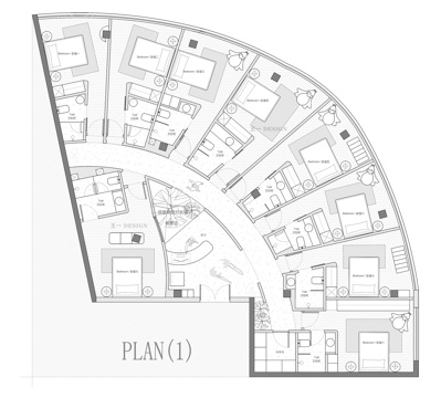  240㎡大平层 平面图cad施工图 