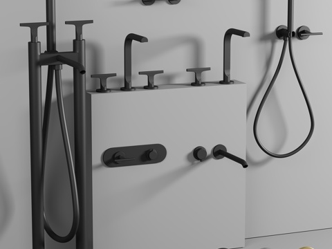  Fantini龙头与淋浴套装83d模型 