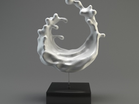  室内雕塑3d模型 