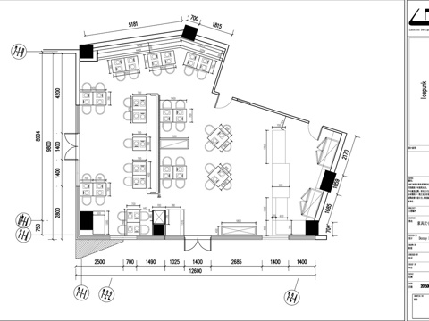 甜品店 冰淇淋 最新全套施工图 效果图合集cad施工图