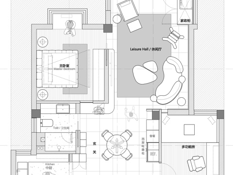 84㎡小户型平面图cad施工图