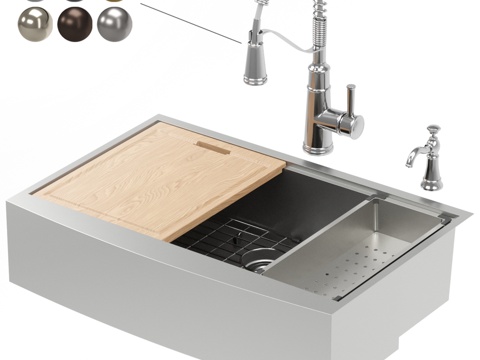  MOEN厨房水槽GS181050BUX3d模型 