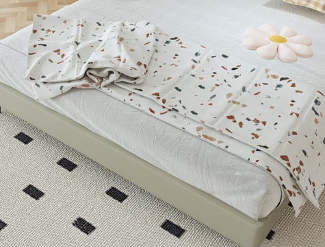  床尾搭巾3d模型 