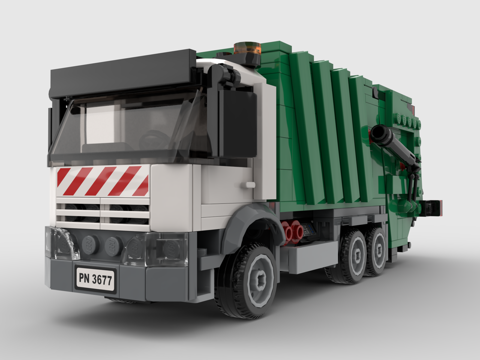  乐高 LEGO 玩具 积木 卡车 垃圾车3d模型 