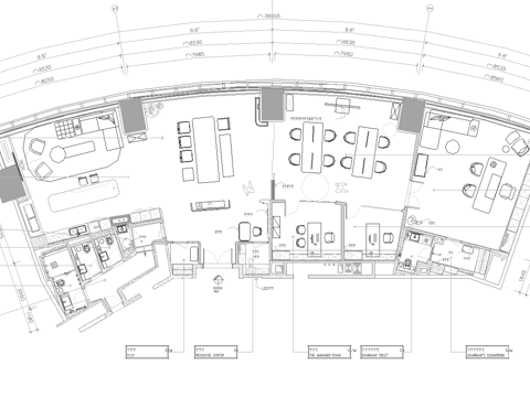  高层办公室 最新全套施工图 效果图合集cad施工图 