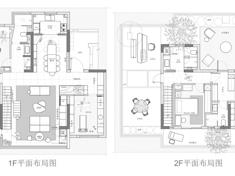 194㎡复式 平面图cad施工图
