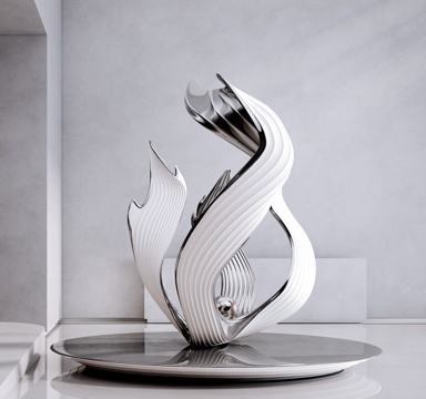  现代雕塑摆件3d模型 