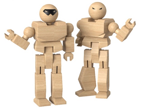  玩具机器人木制3d模型3d模型 