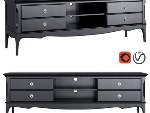  丹通家居 威尼斯电视柜3d模型 