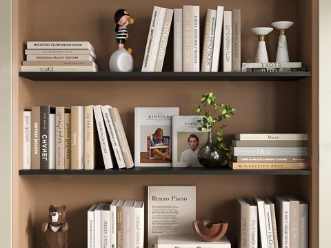  现代摆件组合3d模型 