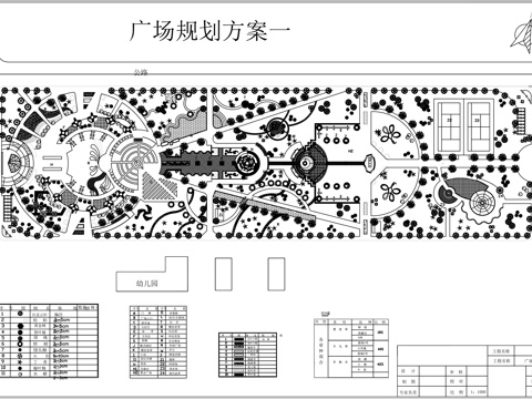 广场公园景观绿化cad施工图