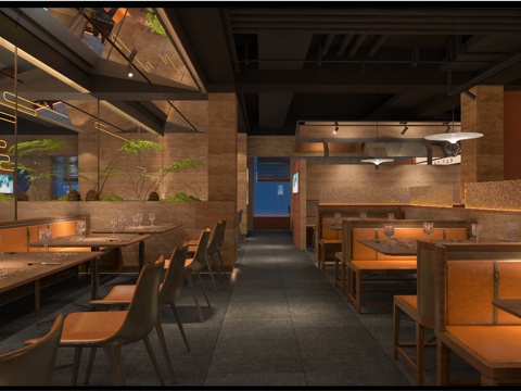 特色餐厅 最新全套施工图 效果图合集cad施工图