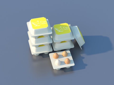  蛋 鸡蛋 鸡蛋包装盒 食品3d模型 