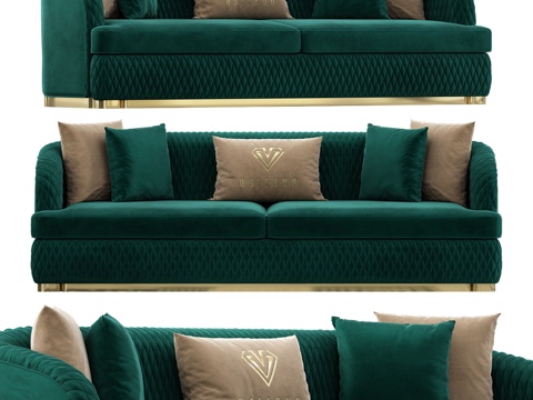  奢华奥利维亚金属沙发套装3d模型 