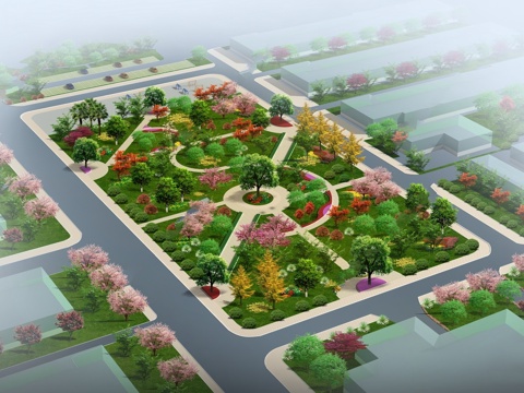 园林公园施工图cad施工图