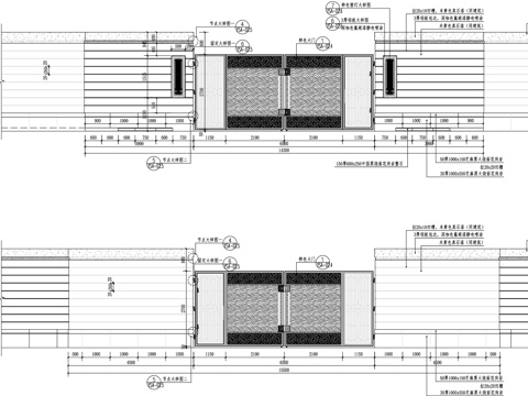 现代住宅大门CAD施工图纸cad施工图