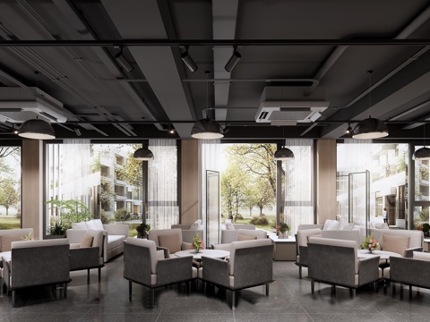 茶馆会所 最新全套施工图 效果图合集cad施工图