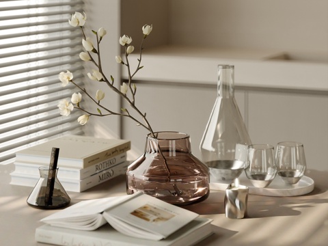  现代装饰摆件组合3d模型 