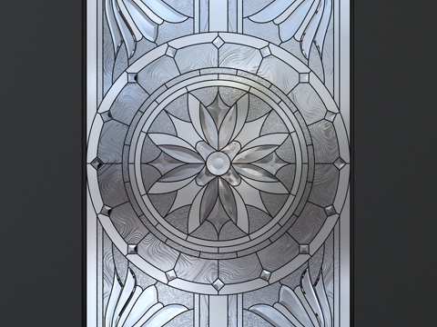  彩绘玻璃3d模型 