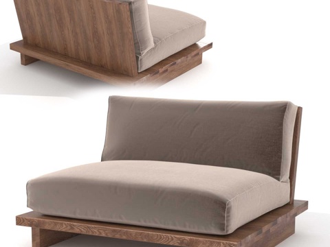  Restoration Hardware橡木布鲁勒雪橇椅3d模型 