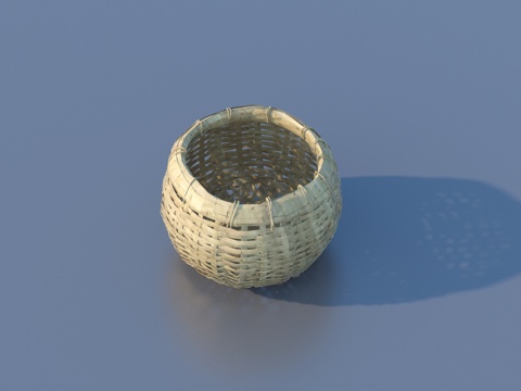  菜篮子 菜筐 收纳筐 藤编筐3d模型 