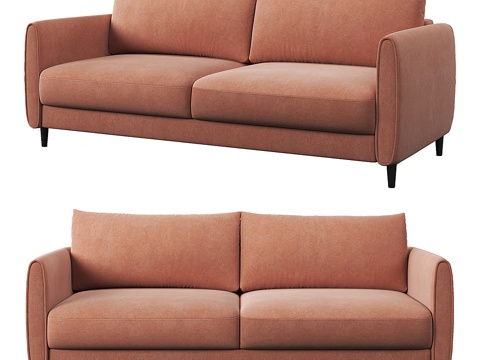  三人沙发3d模型 