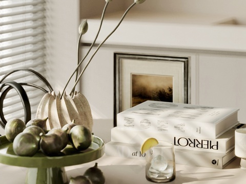  中古风摆件组合3d模型 