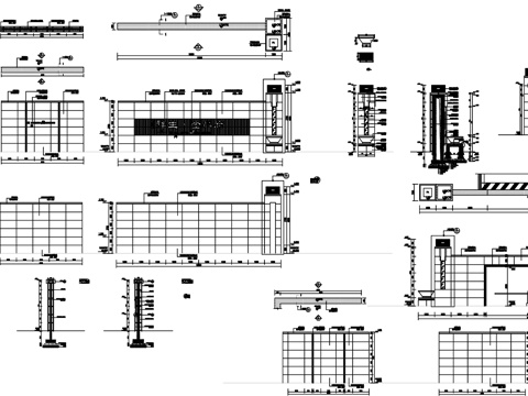 现代住宅大门CAD施工图纸cad施工图