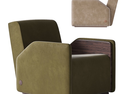  查尔斯·卡帕基安设计的奥斯卡扶手椅3d模型 