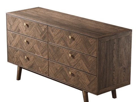  帕克梳妆柜3d模型 