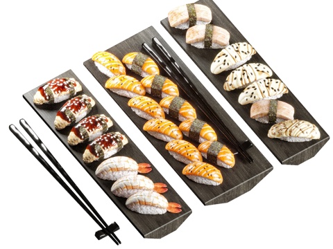  食品套装3d模型 