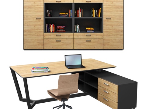  LORCA办公桌套装3d模型3d模型 