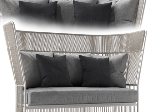  蒂比达博高背沙发3d模型 