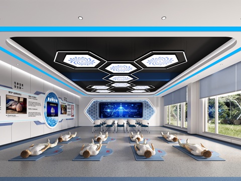  现代心肺复苏实训室3d模型3d模型 